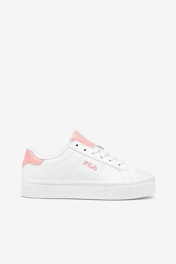 Fila Panache Glitter Women's Sneakers - White/White/Pink,NZ 745-82503